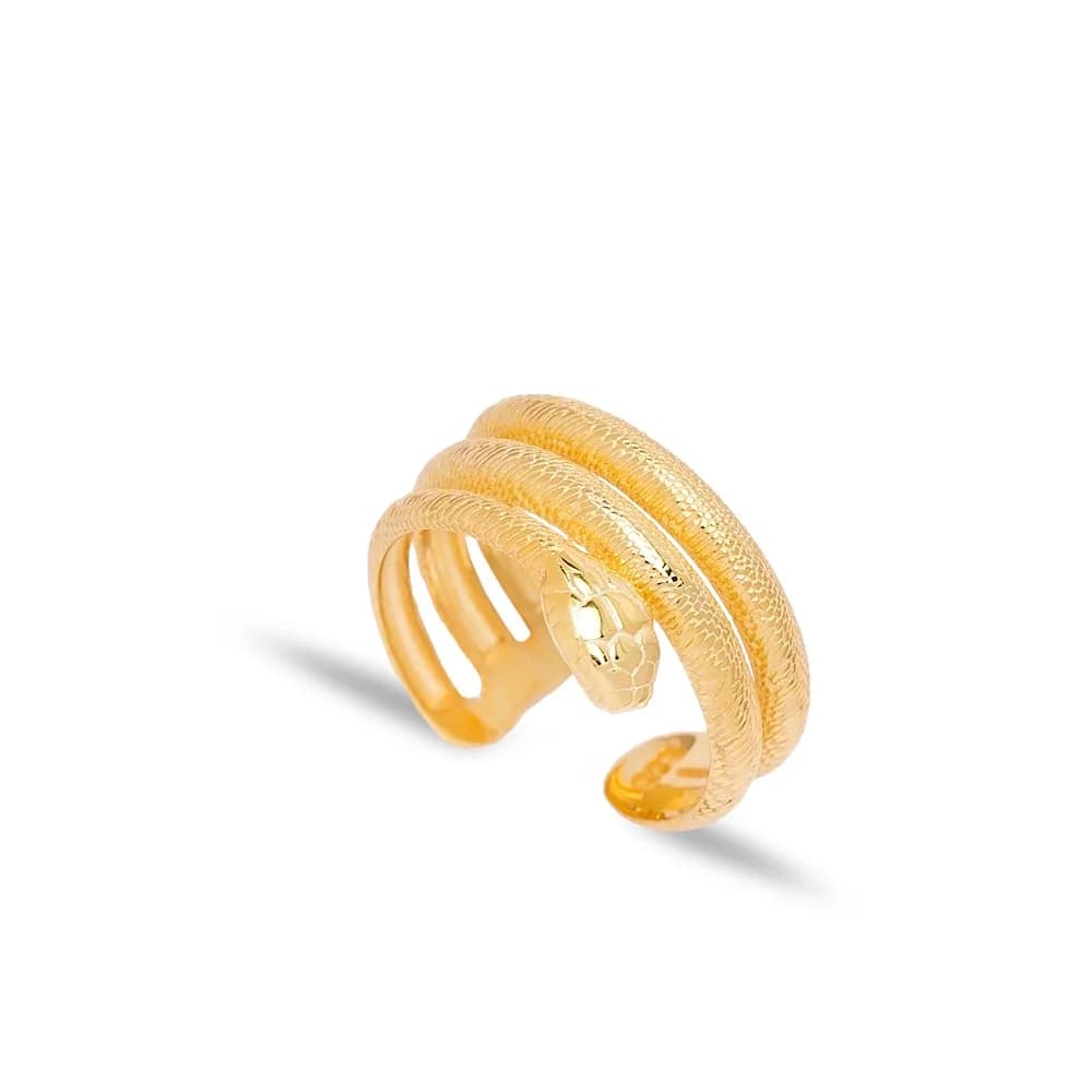 Snake Design Adjustable Ring Turkish Wholesale 925 Sterling Silver Jewelry