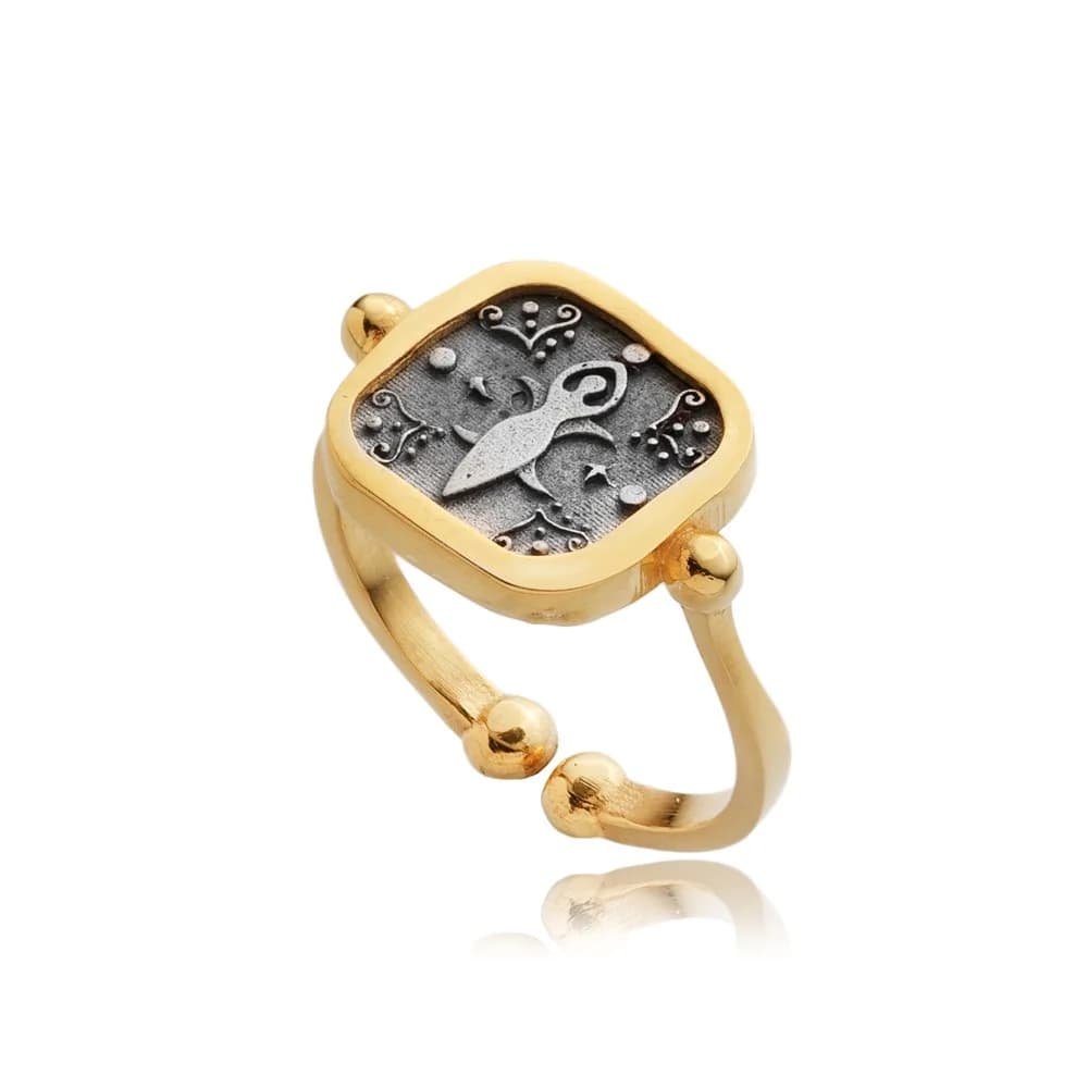 Cybele Design 925 Silver Adjustable Ring