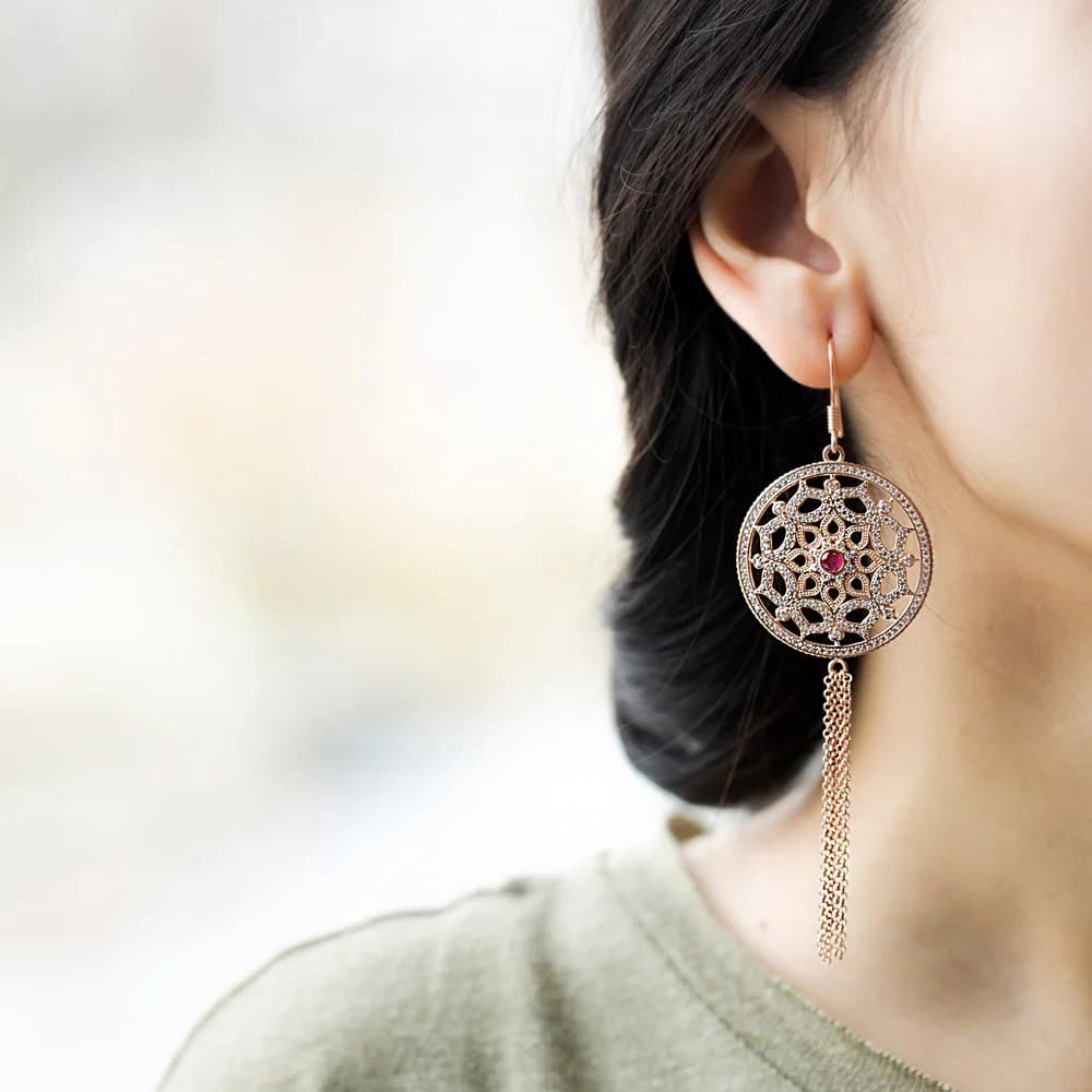 Tassle Hook Earrings Turkish Wholesale 925 Sterling Silver Jewelry