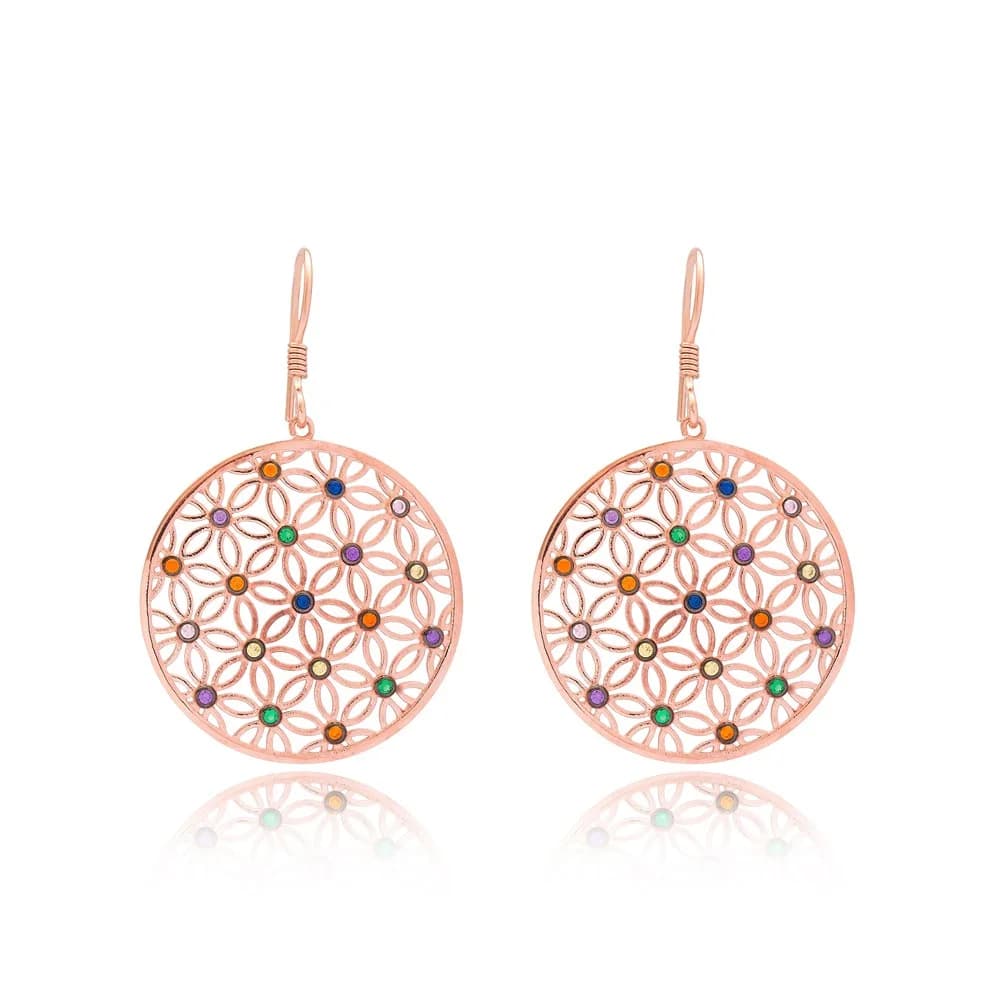 Round Shape Hook Earrings Turkish Wholesale Handmade 925 Sterling Silver Jewelry