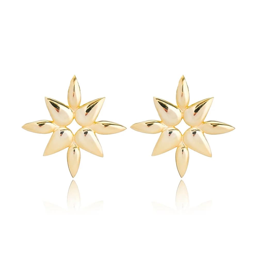 North Star Plain 925 Silver Stud Earrings