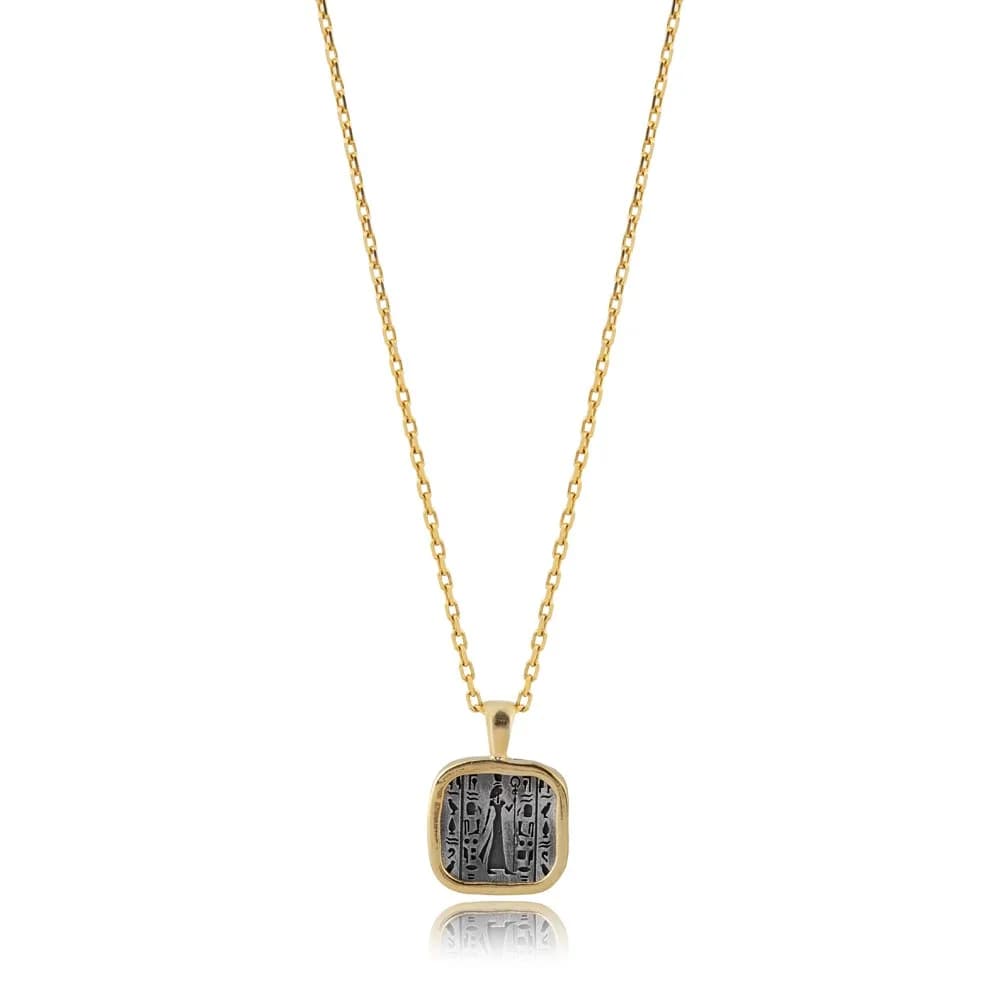 Egyptian Nefertiti Design 925 Charm Necklace
