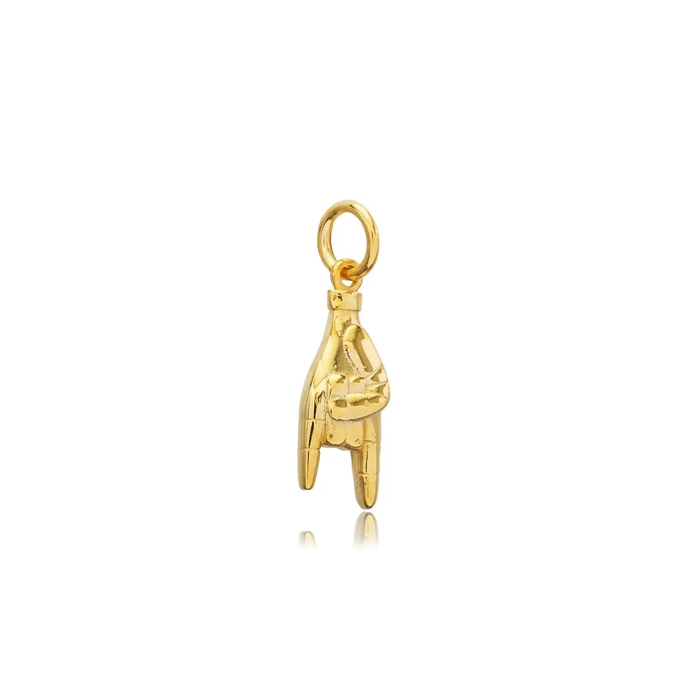 Plain Rock Symbol Silver Pendant Charm