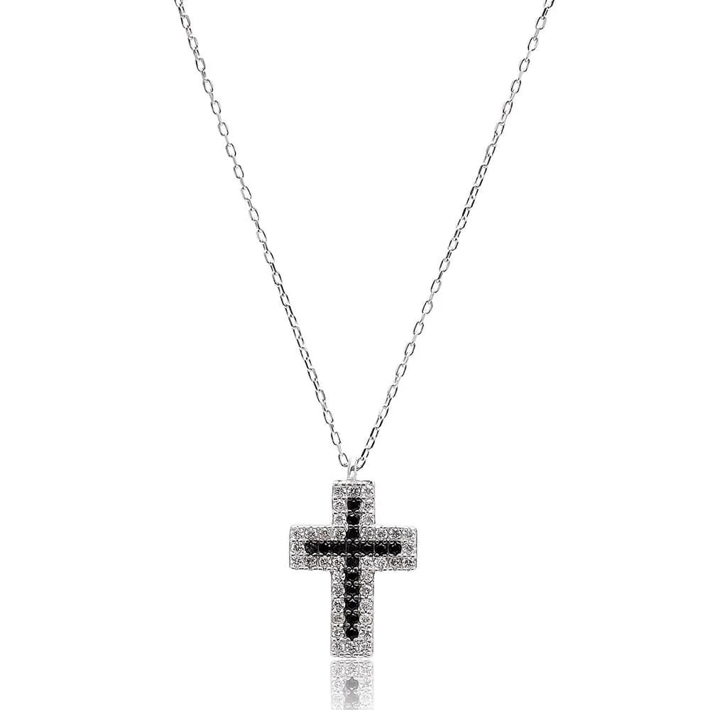 Turkish Wholesale 925 Silver Sterling Cubic Zircon Cross Pendant