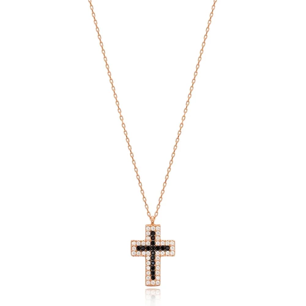 Turkish Wholesale 925 Silver Sterling Cubic Zircon Cross Pendant