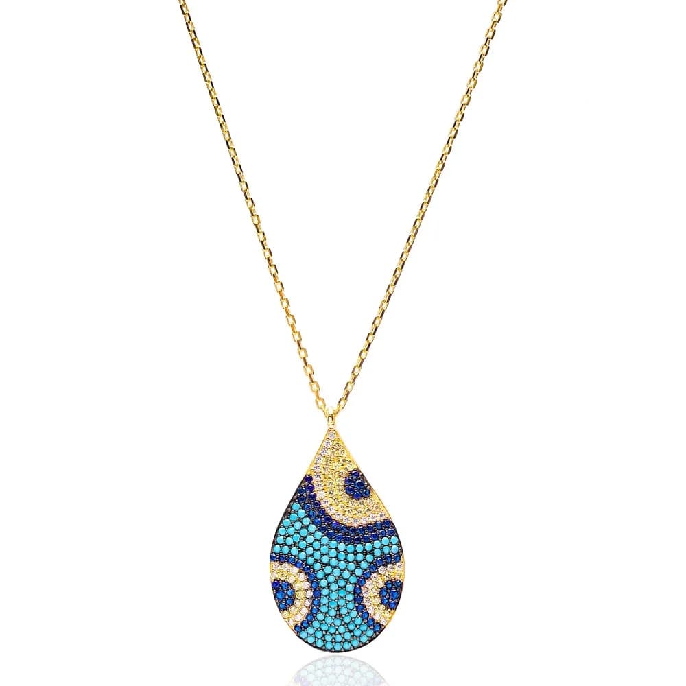 Turkish Wholesale Handcrafted 925k Sterling Silver Evil Eye Pendant