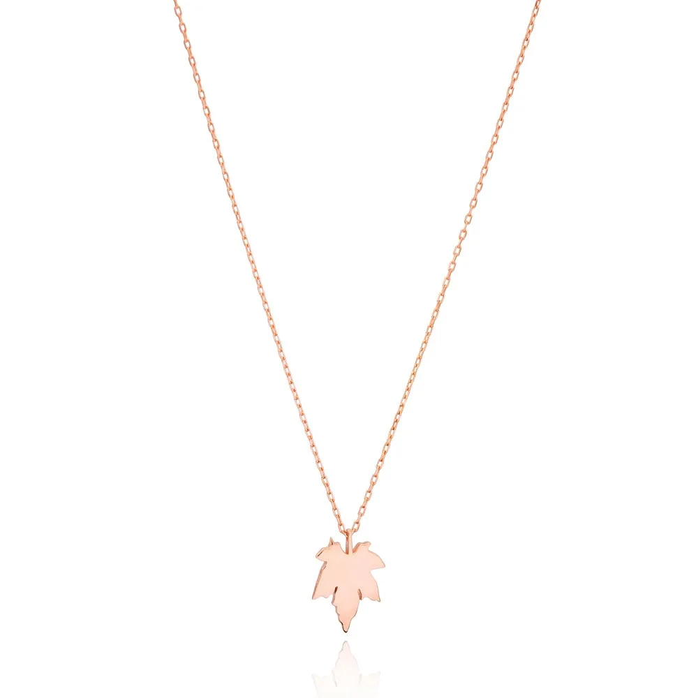 Minimal Grape Leaf Charm Pendant In Turkish Wholesale 925 Sterling Silver
