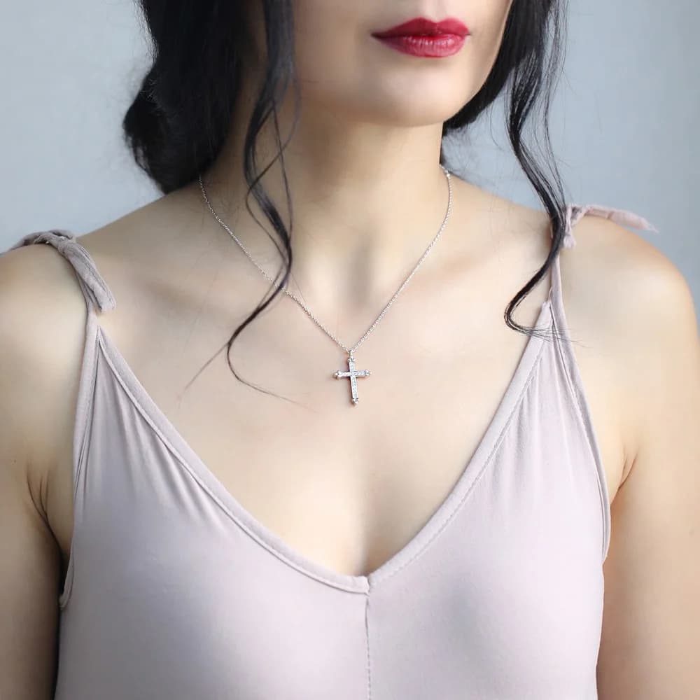 Cross Fashion Design Pendant Turkish Wholesale 925 Sterling Silver