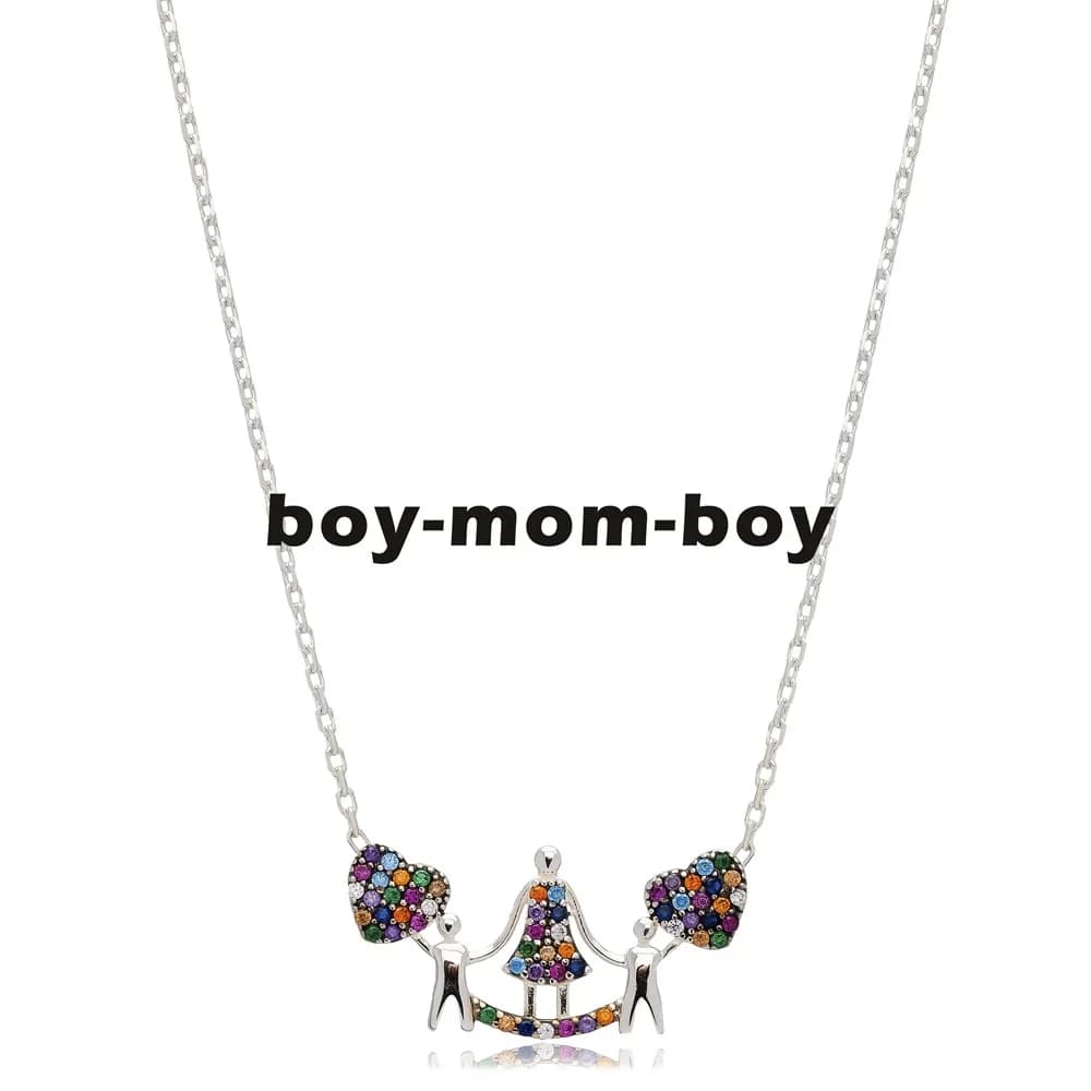 Mother with 2 Boys Mix Stone Model