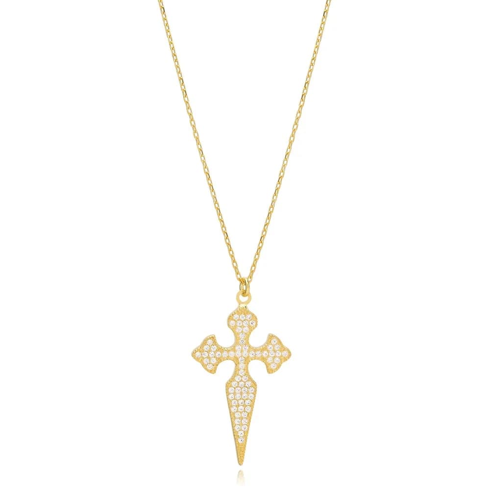 Cross Design Pendant Turkish Wholesale Handmade 925 Sterling Silver Jewelry