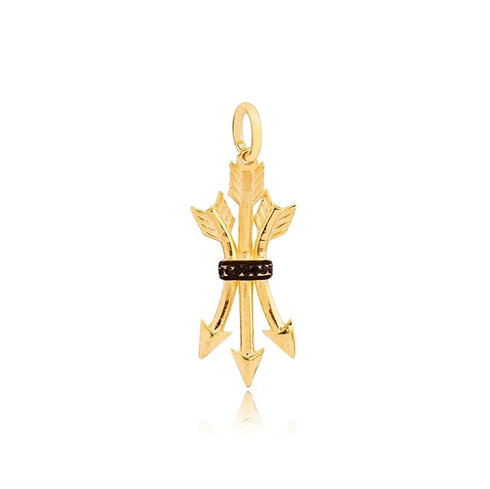 Triangular Arrow Design Necklace Charm Handmade Turkish Wholesale 925 Sterling Silver Jewelry