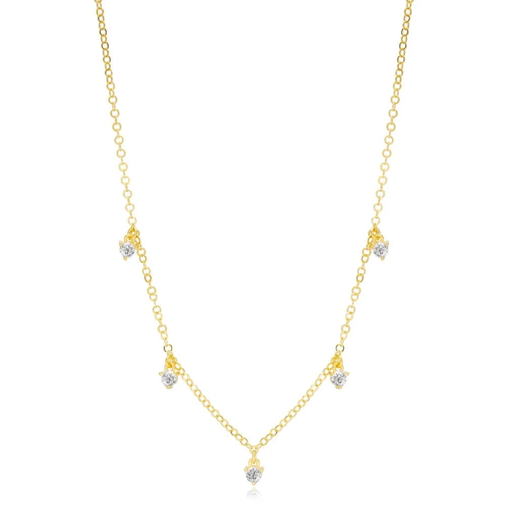 Clear Zircon Stone Minimalist Women Shaker Necklace Pendant Turkish Wholesale 925 Sterling Silver Jewelry