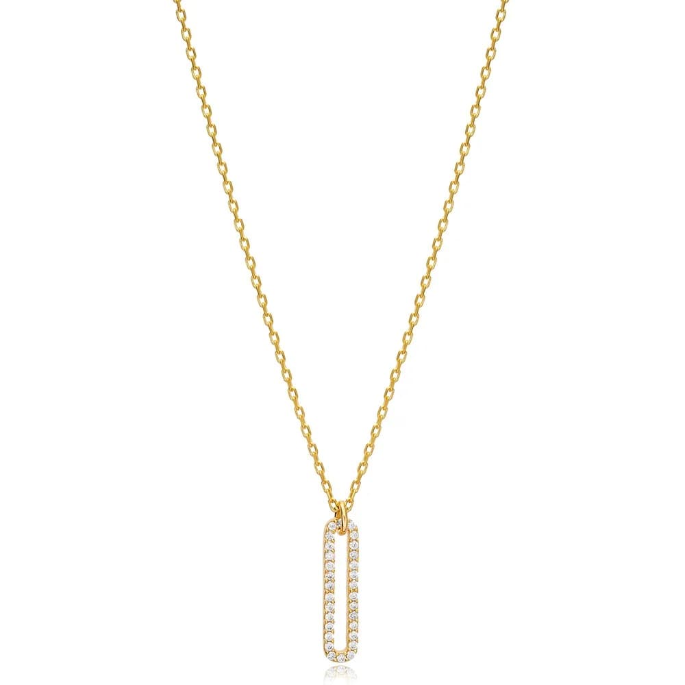 Tiny Geometric Shape Zircon Stone Charm Necklace Turkish Handcrafted Wholesale 925 Sterling Silver Jewelry