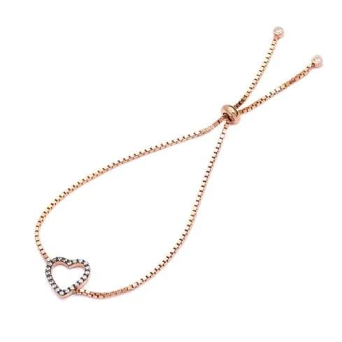 Sterling Silver Wholesale Handcraft Heart Tennis Bracelet