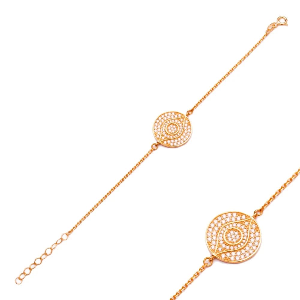 925 Sterling Silver Wholesale Handcraft Turkish Design Eye Bracelet