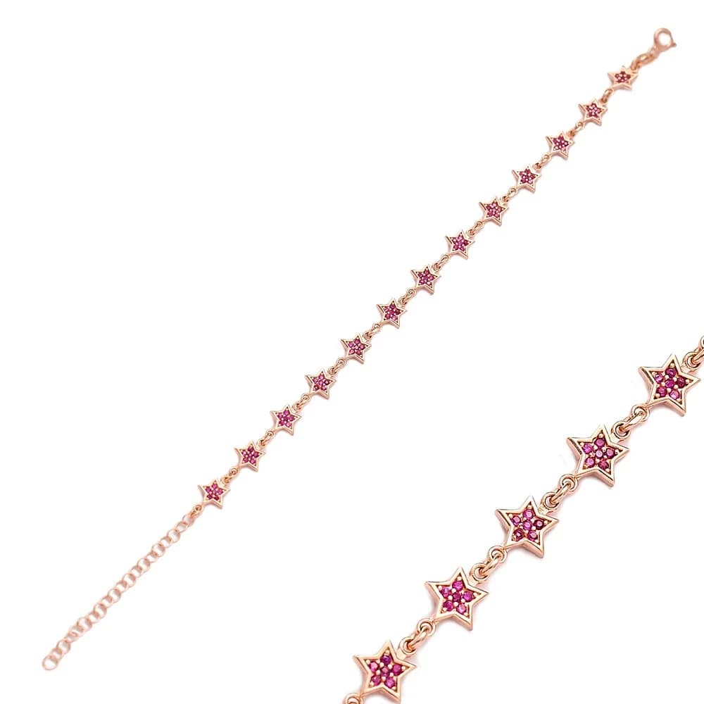 Silver Star Charm Bracelet Wholesale Turkish 925 Sterling Silver Jewelry