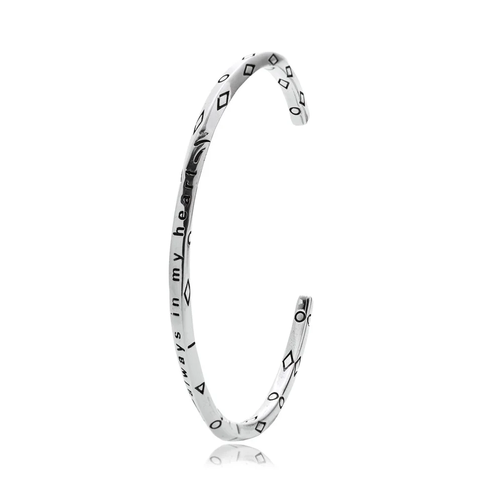 Symbolic Handmade Unisex 925 Silver Jewelry Cuff Bracelet